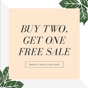 BUY TWO GET ONE FREE SALE